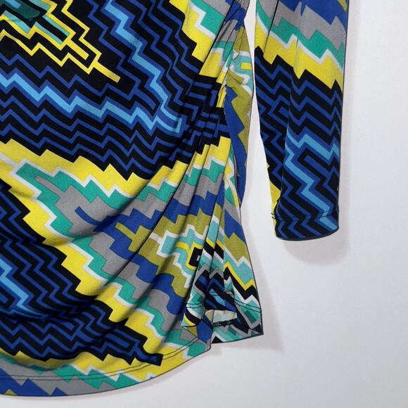 Style & Co long sleeve colorful sheer blouse women’s size petite large - Picture 8 of 8